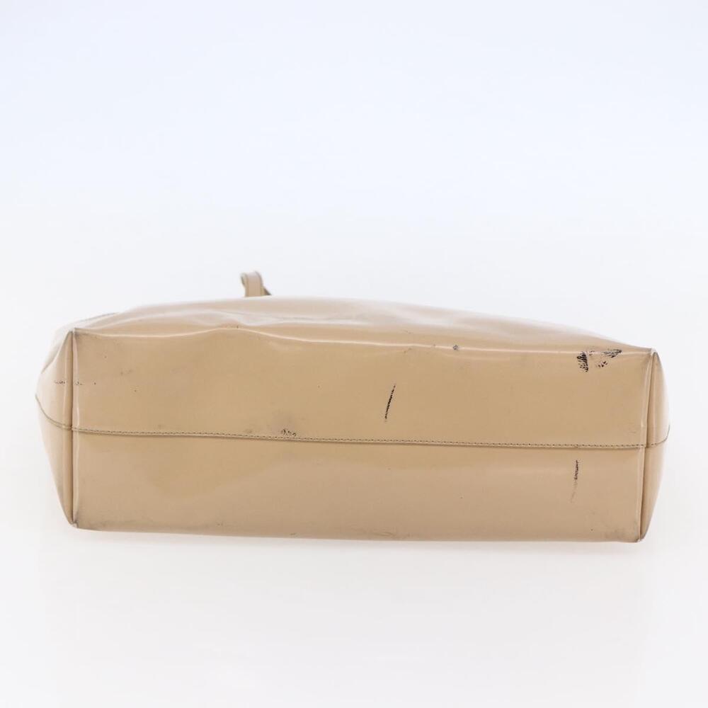 PRADA Tote Bag Enamel Beige Auth BA6491 - Picture 5 of 16
